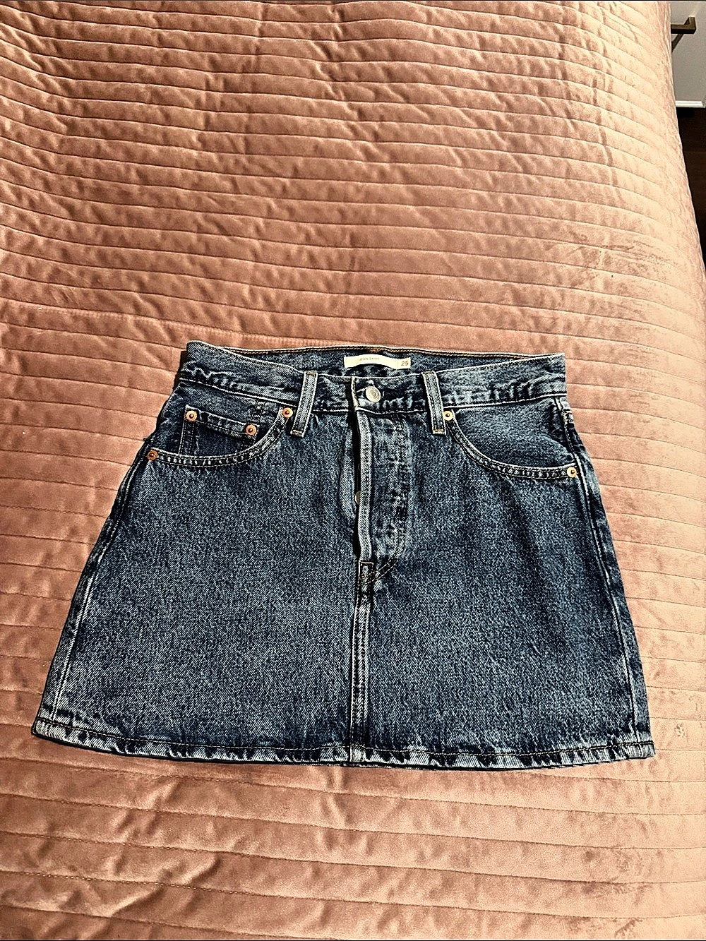Levi's Icon Skirt Denim Mini Skirt Blue Waist 25